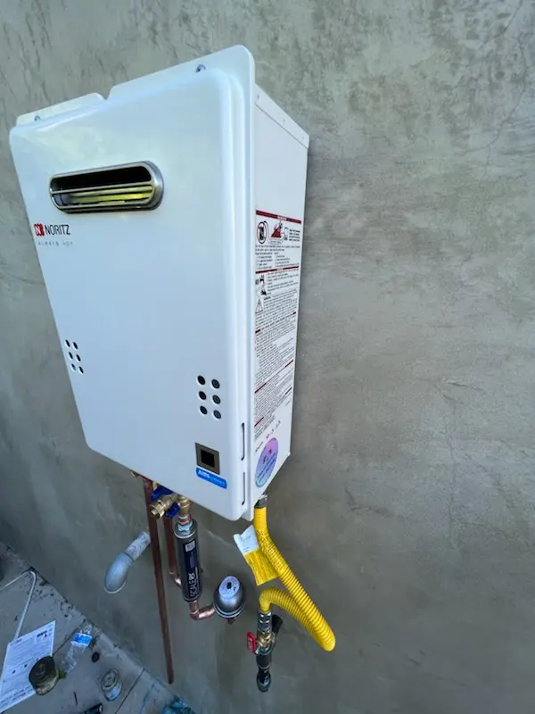 Tankless water heater installation for Williams Crossing homes